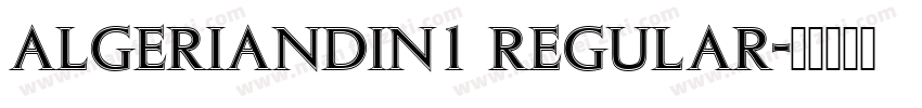 AlgerianDIn1 Regular字体转换
